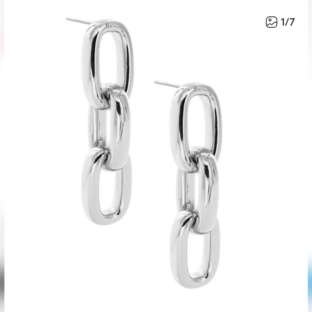 Uncommon James Silver Chain Link Earrings